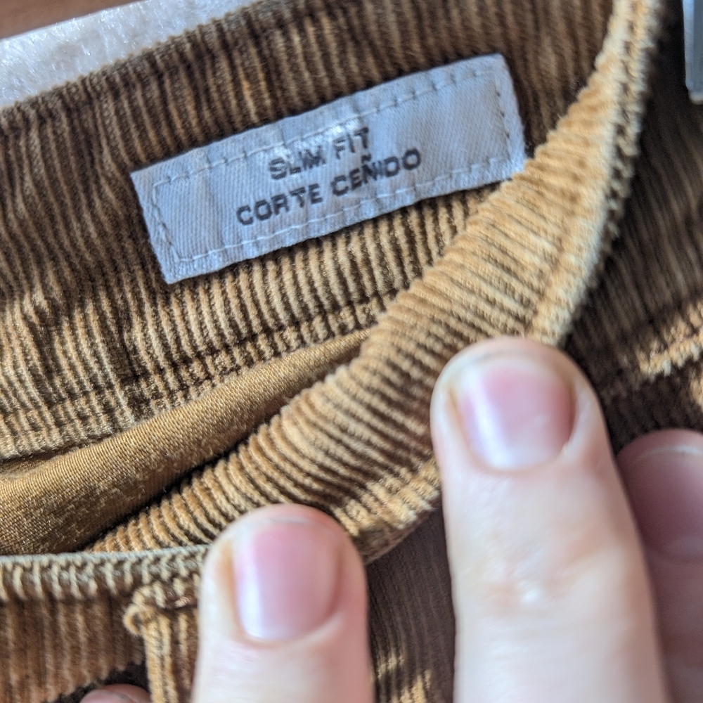 Goodfellow Men's Brown Corduroy Pants Slim Fit 32x32 - Picture 5 of 6
